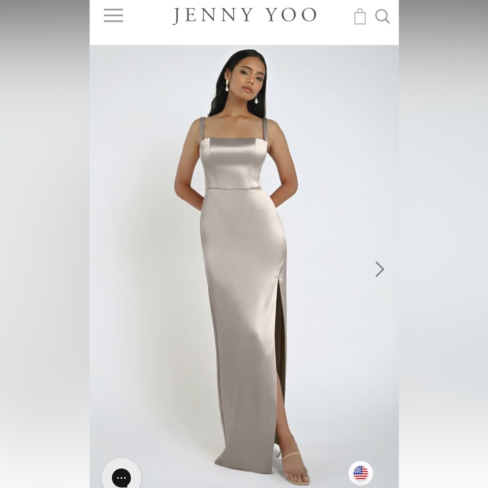 Lowe bridesmaids dress in Platinum